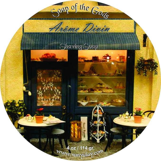 Shaving Soap of the Gods Aroma Divin 4.oz - Moisturizing and Nourishing for Men and Women.