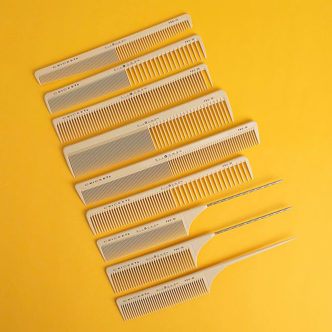 Cricket Silkomb Pro-25 Multi Purpose Hair Cutting Comb - Silicone-Injected, Seamless Teeth with Dual Tooth Pattern for Precision Cutting, Styling, Ideal for All Hair Types