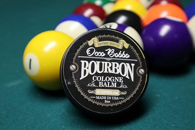 Occo Bobbo - Solid Cologne Bourbon and Sandalwood Scent. Solid Bourbon Cologne For Men - Men's Solid Cologne - 2 Ounce - Concentrated Balm. – A Smooth Blend Of Woody Oak Barrel