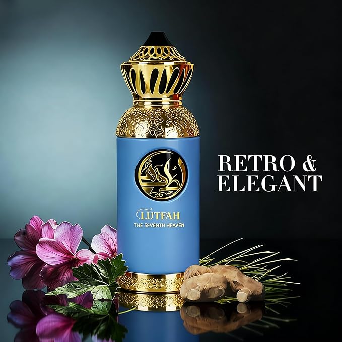 Lutfah Seventh Heaven Luxury Cologne for Men - Sicilian Bergamot,White Amber,Vetiver-80ml Eau de Parfum - Long Lasting - Versatile Signature - Elite Gift
