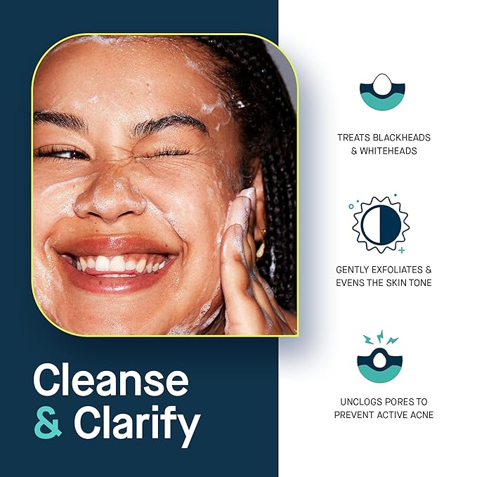 SLMD by Dr. Pimple Popper - Salicylic Acid Cleanser (4 fl oz) Exfoliating Gel Cleanser Face Wash Acne-Prone Skin - Face Wash Helps Reduce the Appearance of Blackheads & Whiteheads