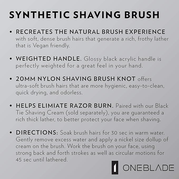 Synthetic Shaving Brush with 20mm Knot by OneBlade