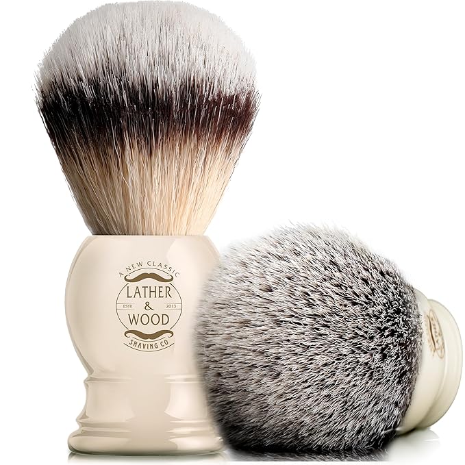 Shaving Brush for Men – Synthetic Shaving Brush with Ultra-Soft Bristles, Quick Dry Design & Rich Lather Performance