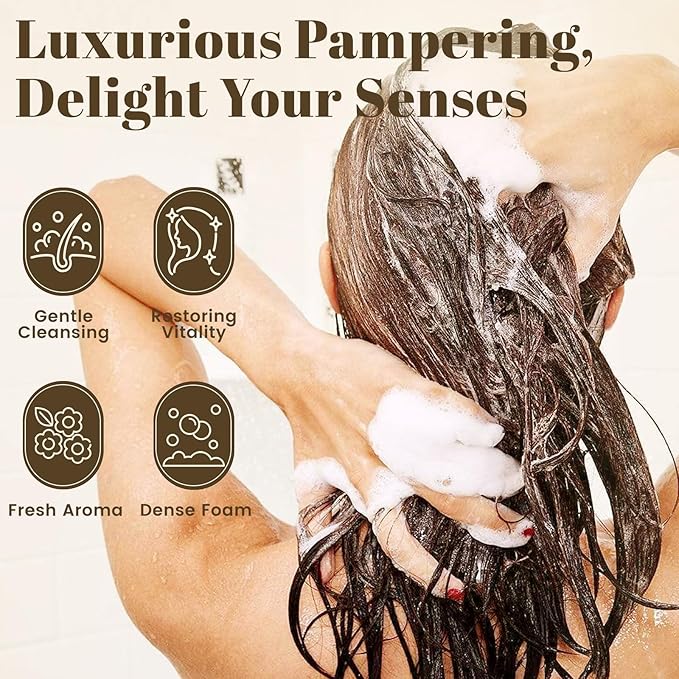 Rosemary Hair Growth Shampoo, Strengthening Shampoo 473 ml(16 fl.oz), For All Hair Types, with Herbal Essential Oils and Plant Extracts for Thinning Hair for Women and Men