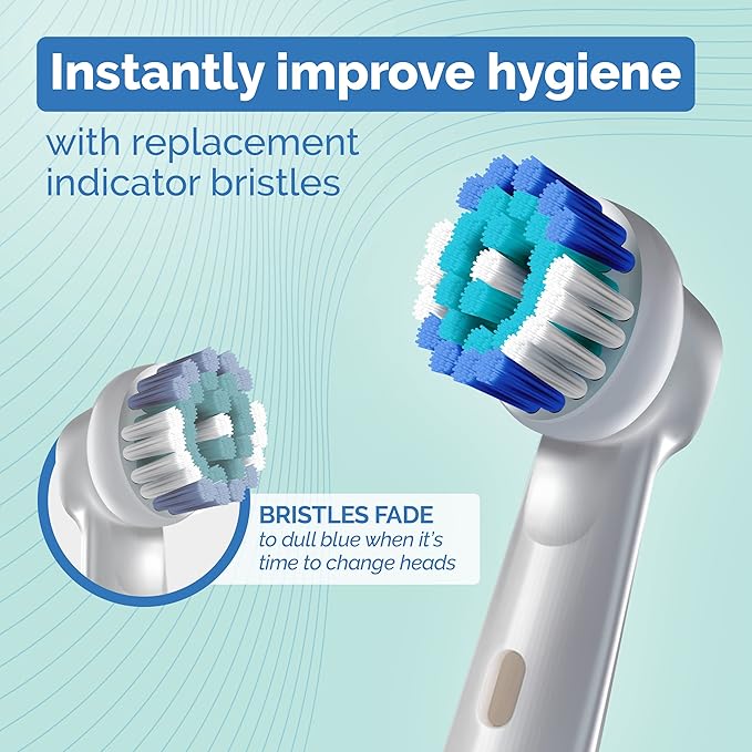 Toothbrush Head Compatible with Oral B - 16 Pack Milos Replacement Electric Toothbrush Heads Deep and Precise Cleaning Brush Heads Toothbrush Heads Compatible with Oral B Braun