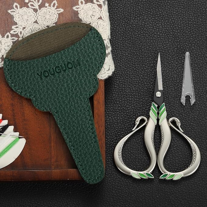 Sewing Scissors Sharp Scissor with Cover for Embroidery Crafting Art Work Threading Needlework, Little Detail Shears