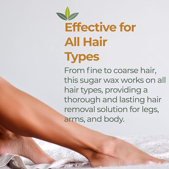 Nature’s Sugar – Beginner-Friendly Vegan Natural Sugar Wax Hair Removal Bundle for Men & Women – All Skin Types Sugaring Paste for Legs, Arms, Back, Chest, & Bikini Line - (1 All Purpose, 1 Firm)
