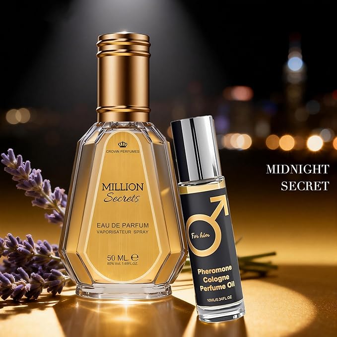 Million Secrets Men's Cologne Eau de Parfum 1.7 Fl. Oz (50ml), Fresh Natural Spicy Woody Notes, Modern Masculine Fragrance