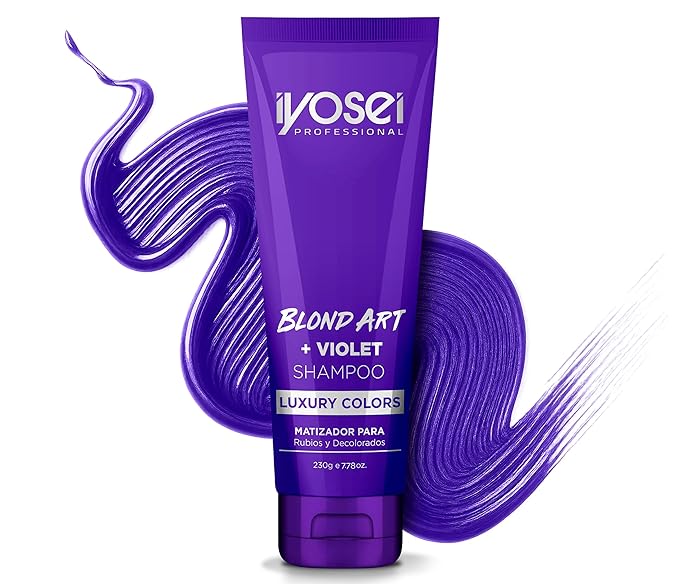 Professional Purple Shampoo Blond Art + Violet – Shampoo for Blondes with Highlighted, Bleached & Gray Hair – Intense Purple Toning for Blonde Hair Care and Color Balance – 7.78 Fl oz Tube