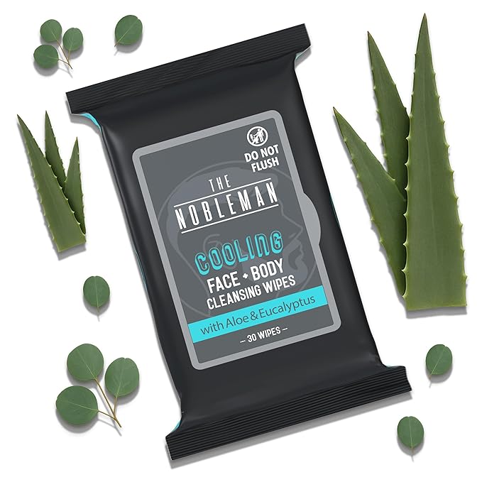 Face & Body Cleansing Wipes - Charcoal, Cooling, Refreshing, Energizing (120 Ct.)