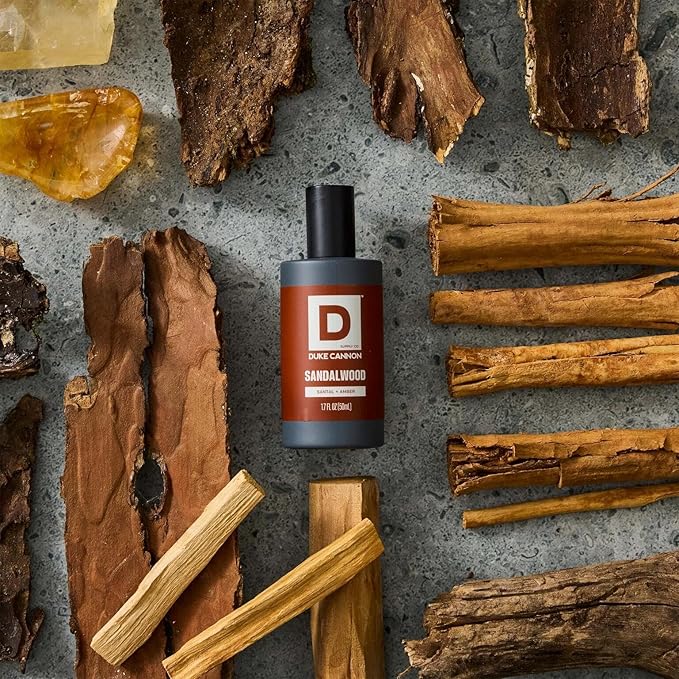 Duke Cannon Proper Cologne for Men, Sandalwood (Santal + Amber), Long-Lasting Eau de Parfum, 1.7 fl oz