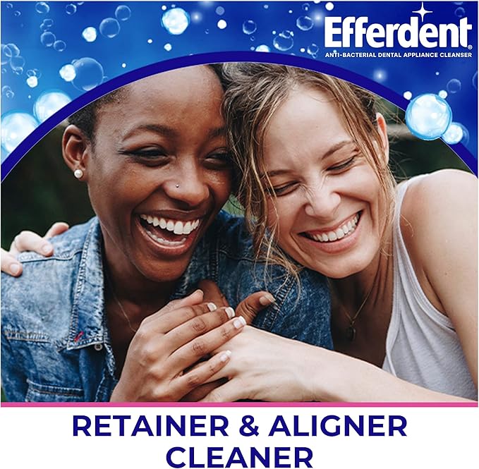 Efferdent Retainer Cleaning Tablets, Denture Cleaning Tablets for Dental Appliances, Minty Fresh & Clean, 126 Count (Pack of 2)