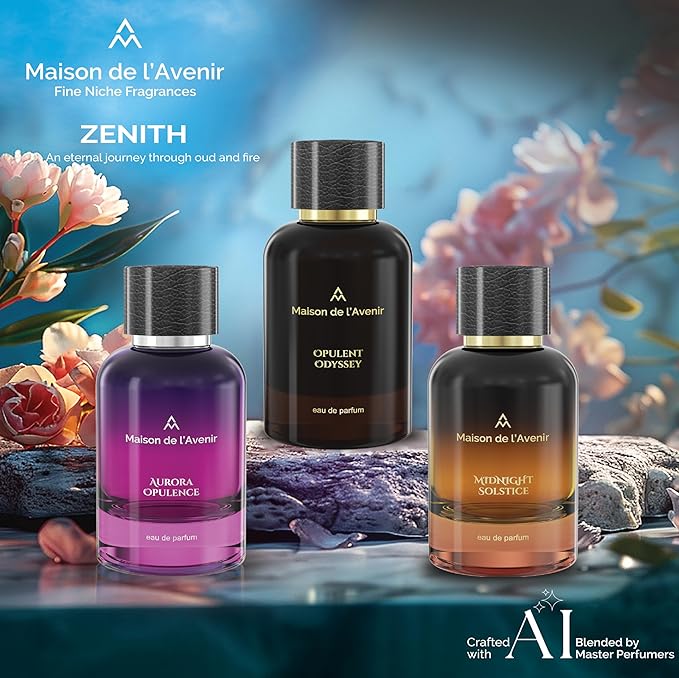 Maison de l'Avenir Opulent Odyssey – ZENITH COLLECTION | Oriental Woody Fragrance | Unisex Cologne & Perfume | Natural & Essential Oils | Eau de Parfum (36 Hours) | Made in UAE | 100ml / 3.4 fl. oz.