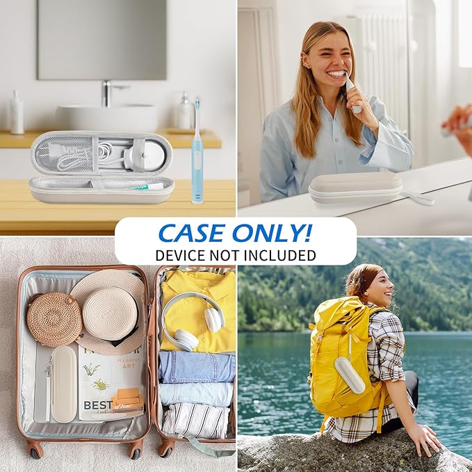 Toothbrush Travel Case for Oral B/Oral-B Pro 1000 1500 5000 7000 & Philips Sonicare 4100 1100 5300 5100 6100/iO Electric Toothbrush, Hard Protective Storage Bag (Starlight-2)