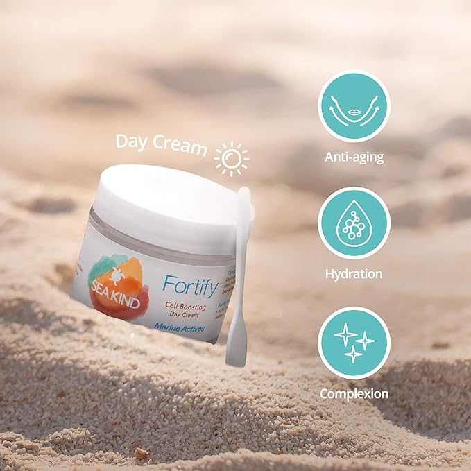 Fortify Cell Boosting Day Cream, Face Cream with Marine Actives, Anti-Aging Face Cream, Quick Absorbing and Non-Greasy, Face Cream for Women and Men, Suitable for All Skin Types, 2 fl oz