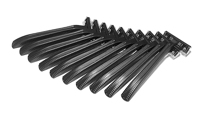200 Box of Bullet Blades Black Razor Blades Disposable Stainless Steel Hospitality Quality Shavers High End Twin Blade Razors for Men and Women