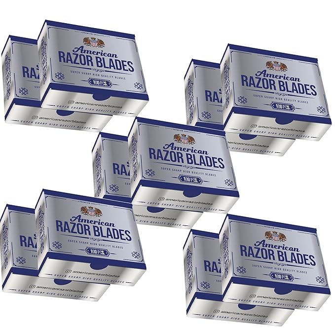 The Shave Factory Straight Edge Razor Kit - with Single Stainless Steel razors (Stell + American Razor)