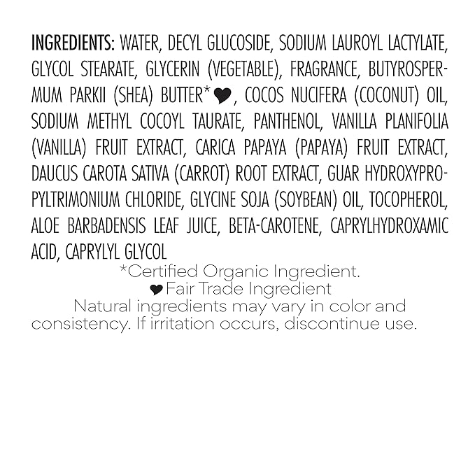 Nubian Heritage Coconut Papaya Body Wash Cleanser for Dry, Dull Skin Polish + Renew Hydrating Body Wash 13 oz