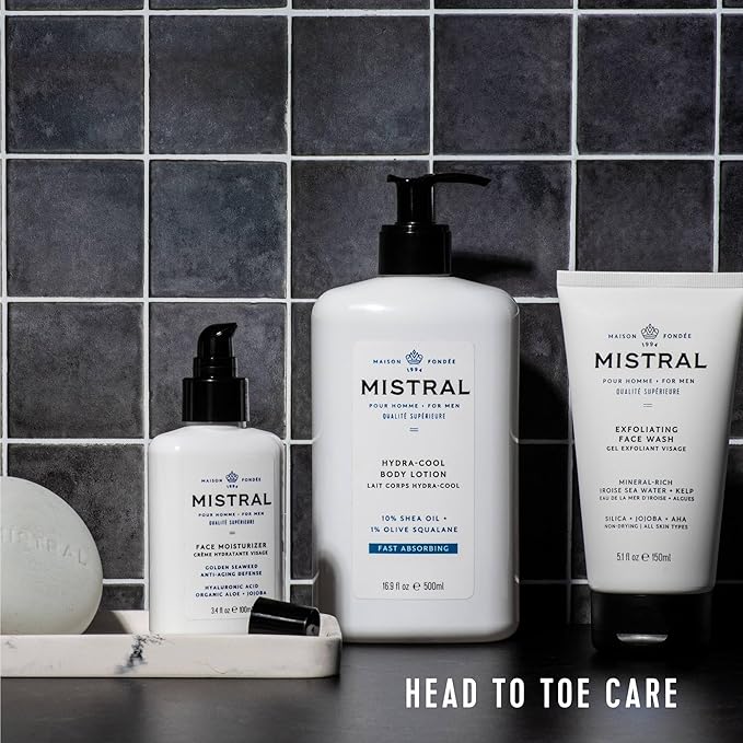 Mistral Men's Face Moisturizer Cream, Cool Marine, 3.4 Fl Oz