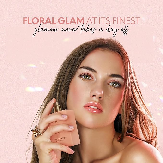 BellaVita Luxury GLAM Perfume for women | Notes of African Orange, Jasmine & Patchouli | Long-Lasting Floral & Woody Fragrance | Premium Perfume Oil imported from France, 100ml