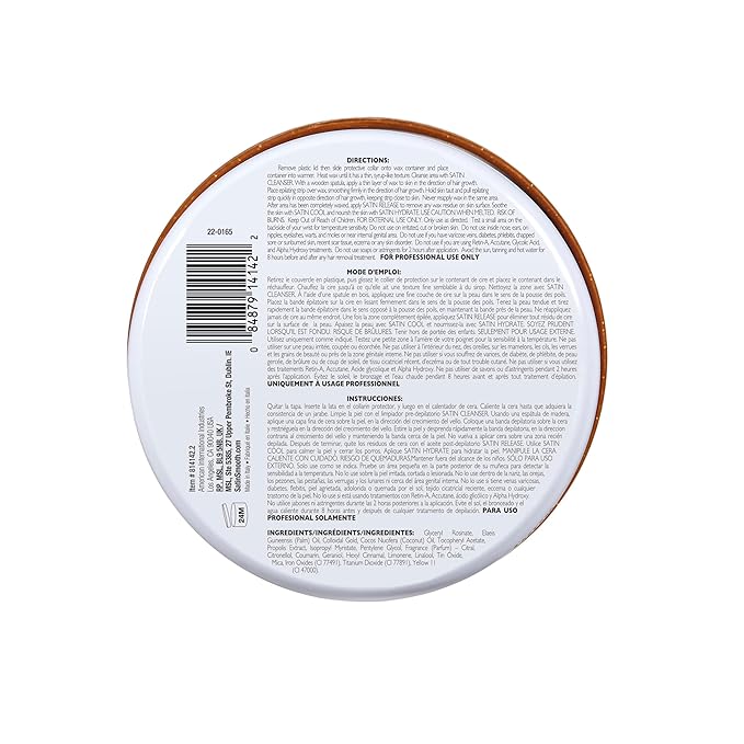 Satin Smooth Golden Quartz Hair Removal Wax 14oz.