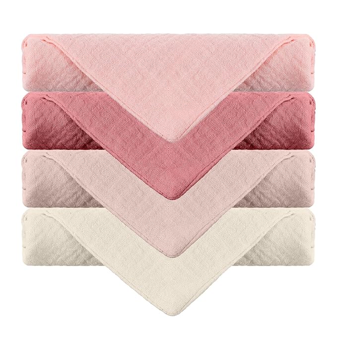 4 Pack Face Cloths Makeup Remover Cloths Soft Wash Cloths Absorbent Muslin Washcloths Breathable Reusable Facial Towels for Skin Care Daily Cleansing Travel Women Men Adults
