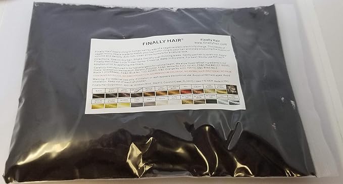 Finally Hair Fibers Refill Bag - 56 Grams of Premium Hair Loss Concealer in a Refill Bag (Dark Chocolate Brown)