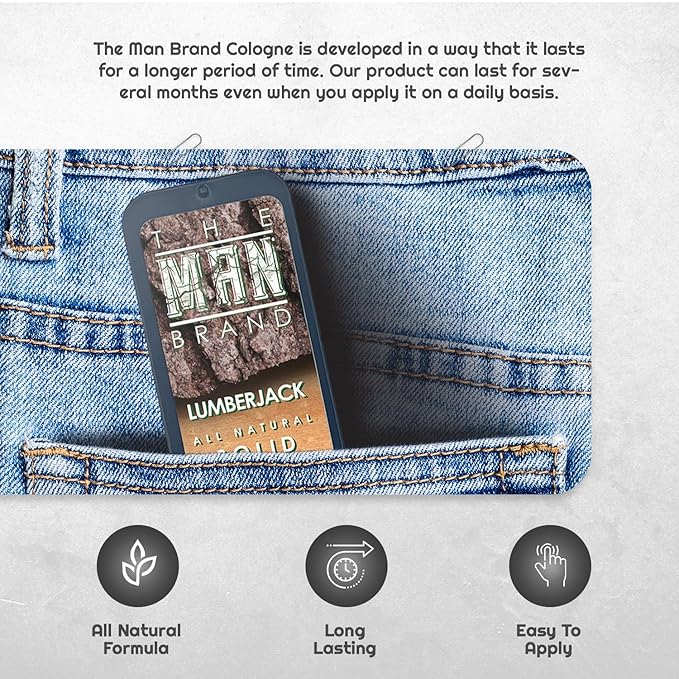 Lumberjack Solid Cologne - Natural Men's Cologne - Men's fragrance Wax Cologne, Lumberjack Travel Size Wax Cologne for men - Solid Cologne Men's Lumberjack Scent (3/4 oz (Pack of 1), Lumberjack)
