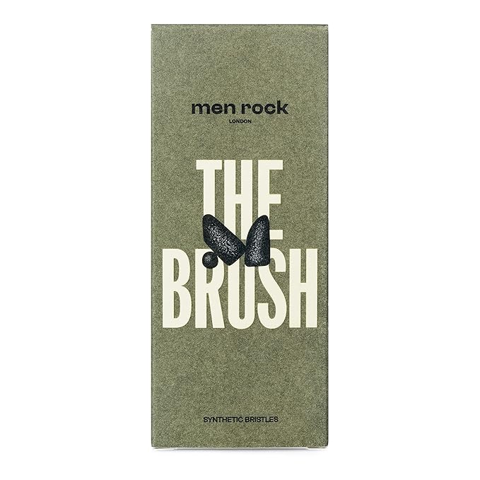 Men Rock The Brush Synthetic Bristles - Soft Bristle Shaving Brushes for Men - Synthetic Shave Brush - Men's Grooming Products - 1 Pc