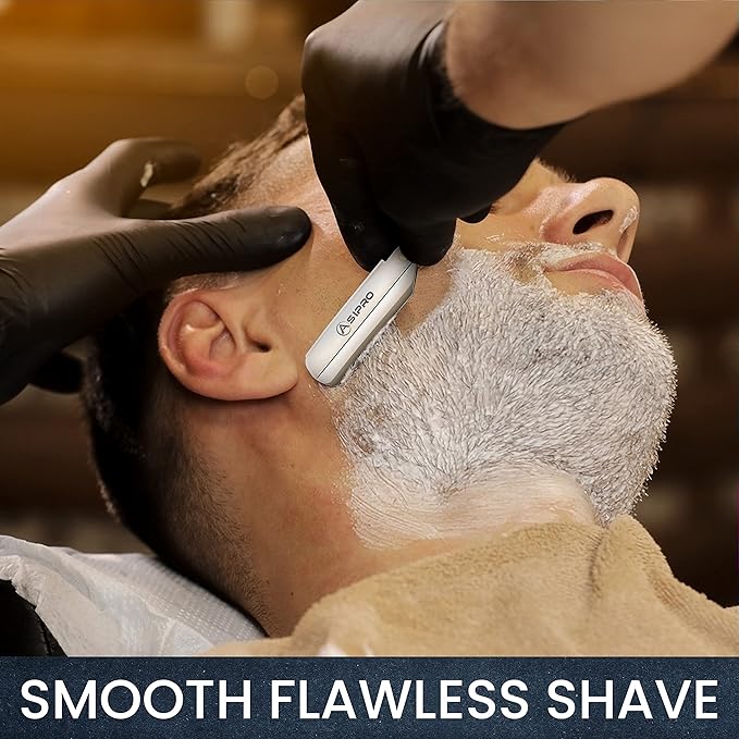 Straight Razors for Men with 20 Straight Edge Razor Blade & Case, Mens Straight Razor for Shaving Navajas Para Barbero Barber Razors for Men, Beard Razor