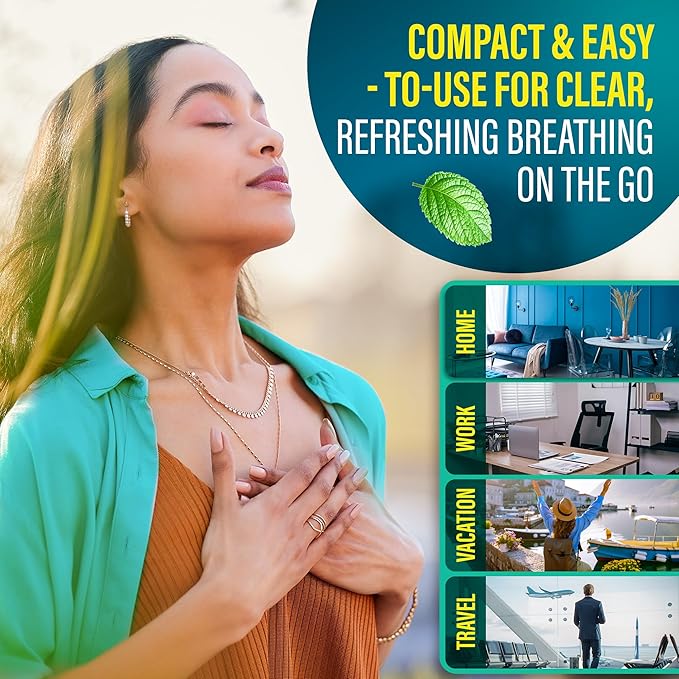 GuruNanda Vapor Inhaler Nasal Stick, with Essential Oils for Soothing Relief, Helps Clear Nasal Passages & Ease Stuffiness, Non-Medicated, 1 Count (Pack of 2)