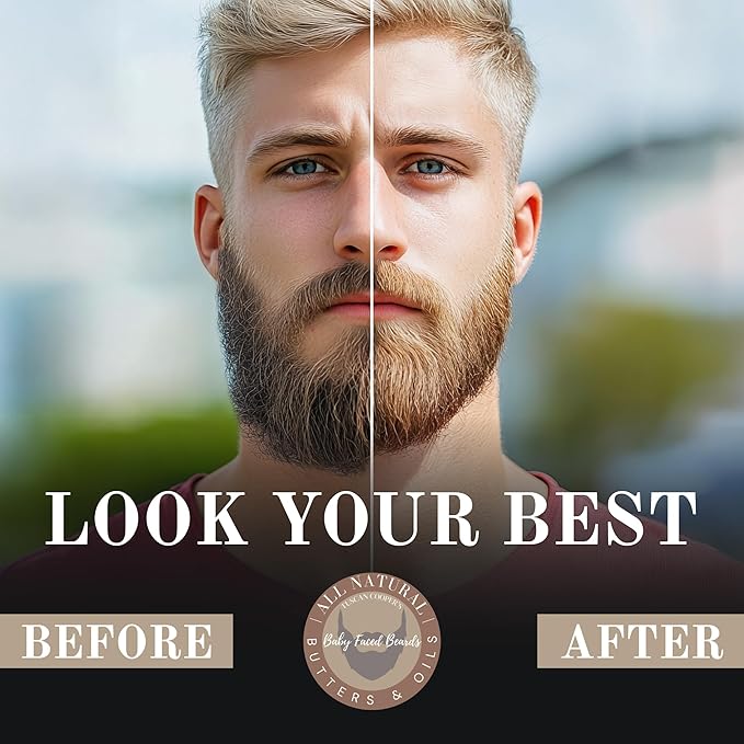 Tuscan Cooper's Baby Faced Beards Butter For Men - 2 Pack Bundle - Southern Spiced Tobacco, and Lumberjack Scents - Moisturizing Beard Balm Cream and Softener for All Hair Types Including Coarse Hair