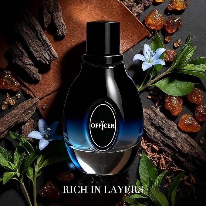 Men’s Eau de Parfum, Woody Fresh Cologne for Men, Long Lasting Modern Masculine Scent, 3.4 Fl Oz (100ml) Officer 100ml