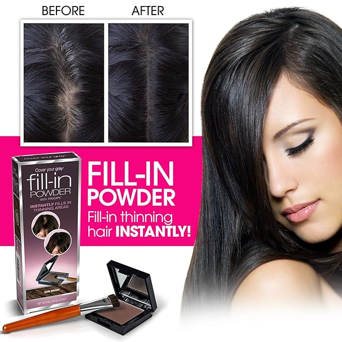 Cover Your Gray Pro Fill-In Fibers with Procapil - Dark Brown