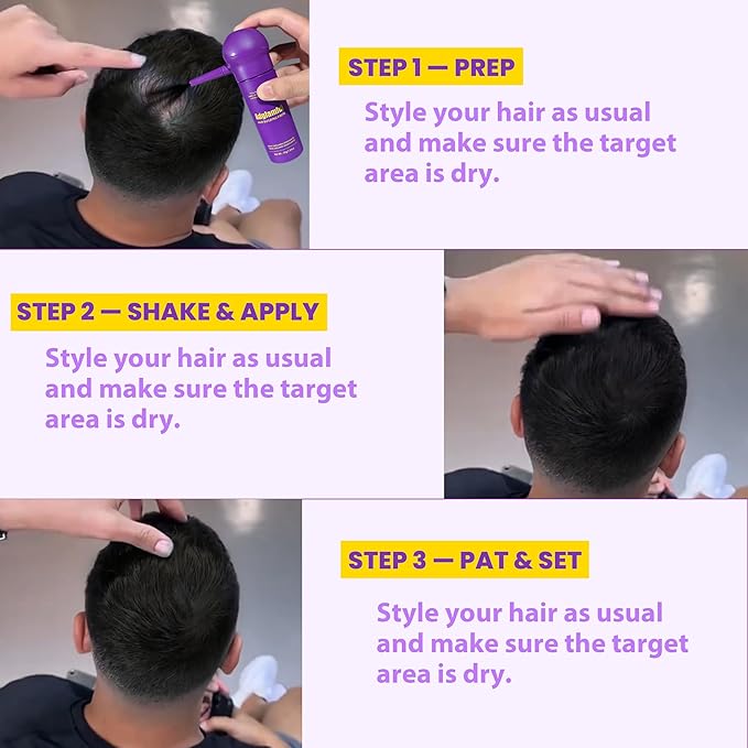 Hair Fibers for Thinning Hair, Hair Fibers with Spray Applicator Nozzle, Undetectable Finish for Hair & Beard, Long-lasting Hair Loss Concealer for Women & Men (Dark Brown, 30g)