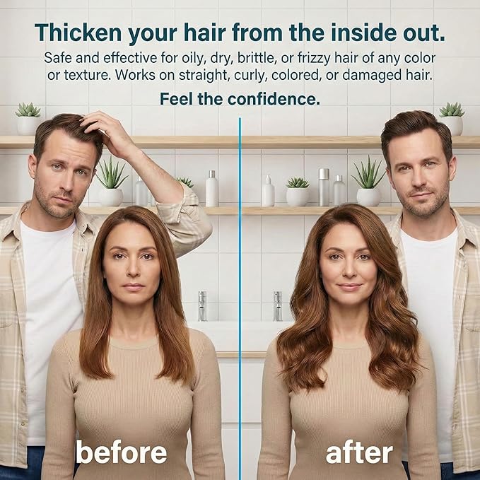 Biotin Hair Growth Conditioner for Hair Loss Natural Thickening Volume Conditioner for Fine Hair Volumizing Deep Treatment for Thinning Color Treated Hair Sulfate Free with Castor Oil for Woman & Men
