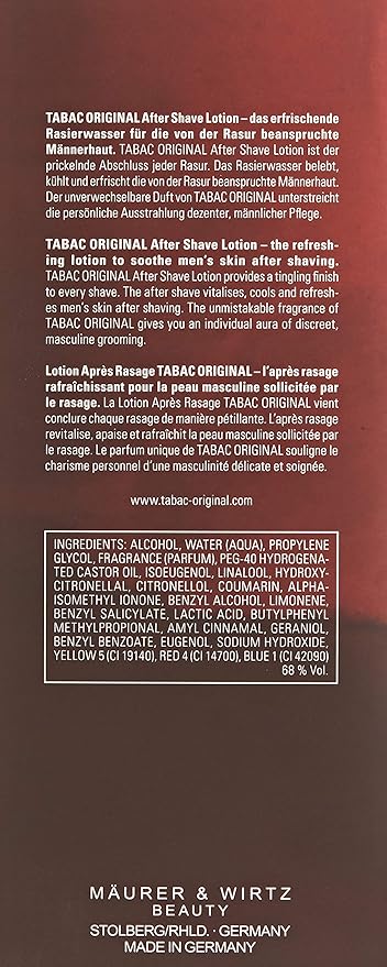 Tabac Original By Maurer & Wirtz For Men. Aftershave 10.1 Oz. (Pack of 2)