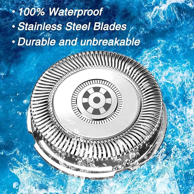 SH71/52 Replacement Head Shaver Compatible with Phillips Norelco Series 7000 and Angular-Shaped 5000 (S5xxx), SH71/52 Blades for Philips 7000 Replacement Heads for 7500 7530 S7370 S7371, 6-Pack