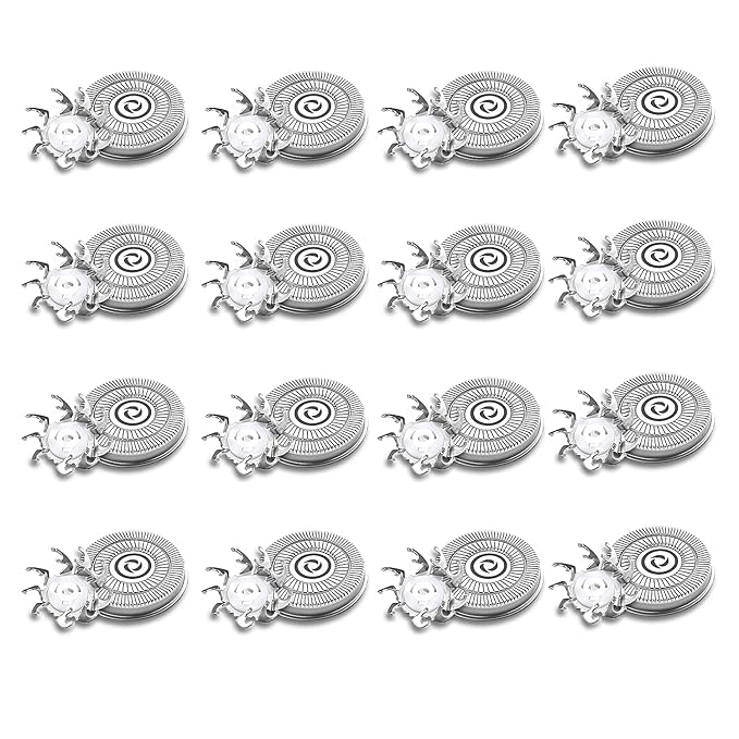 Head Shaver Replacement Heads Compatible with Sk-ull Shaver Pitbull Gold PRO, Pitbull Silver PRO, Palm, Pitbull Platinum PRO, Electric Razor Replacement head for Superior Shaving (16 PACKS)