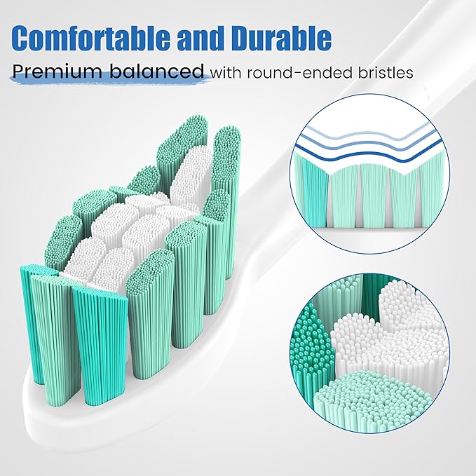 Replacement Toothbrush Heads for Philips Sonicare Replacement Heads Compatible Electric Toothbrush Heads, 10 Pack, Black