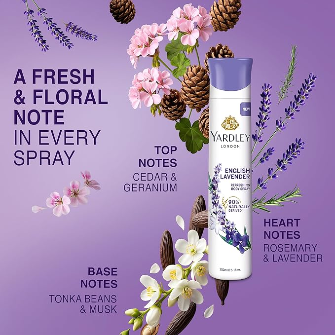 Yardley London Referishing Body Spray English Lavender 150ml