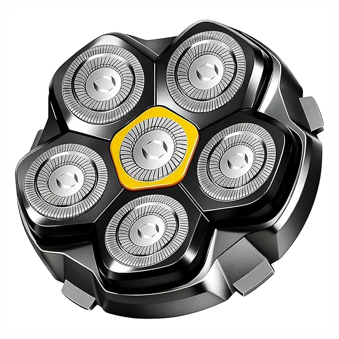 6 Blade Magnetic Replacement Shaving Heads Compatible with 6D Blade Head Compatible with Head Shavers for Bald Men,1 Pack Travel Size