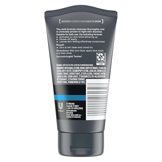 DOVE MEN + CARE Face Wash Hydrate Plus, 5 Fl Oz