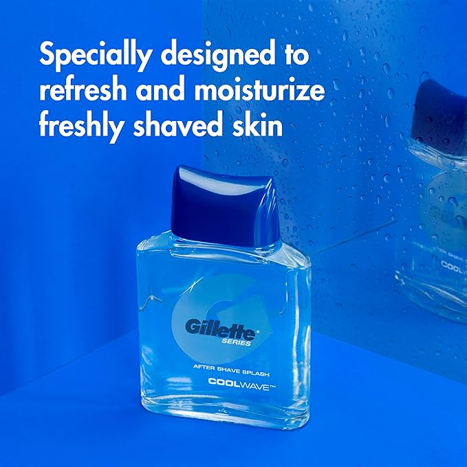 Gillette After Shave for Men, 3.3 fl oz | Cool Wave | Lotion | Series