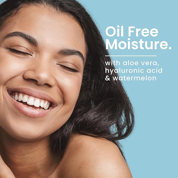Natural Outcome Oily Skin Moisturizer | Oil Free Daily Facial Moisturizer Gel w/Hyaluronic Acid | Watermelon & Aloe Vera Hydrating Face Lotion | Non-Greasy Lotion for Oily Skin Types | 4 oz