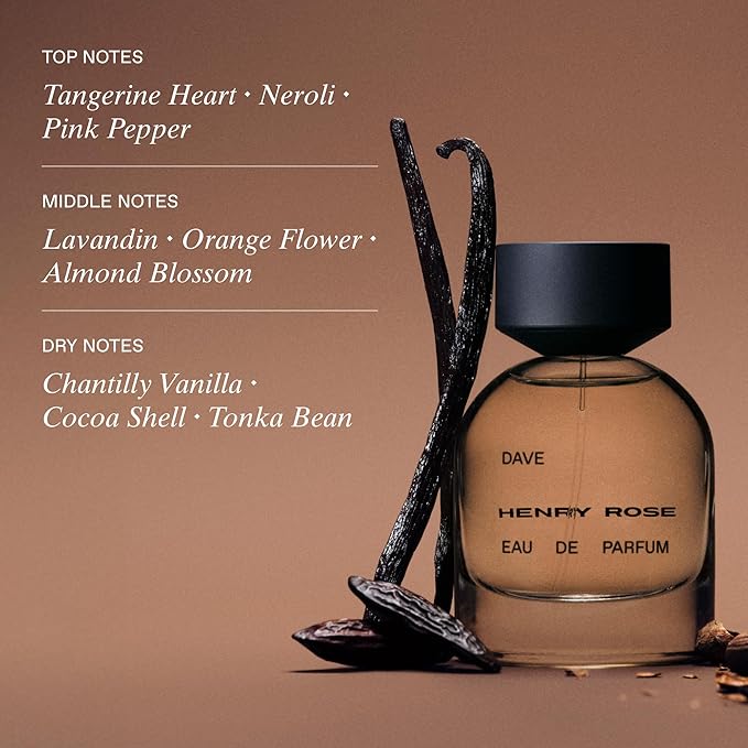 Henry Rose Travel Perfume for Women & Men - Mini Fragrance Mist with Orange Flower & Vanilla Bean - Non Toxic, Floral Perfume and Unisex Fragrance - Dave (0.27 fl oz)
