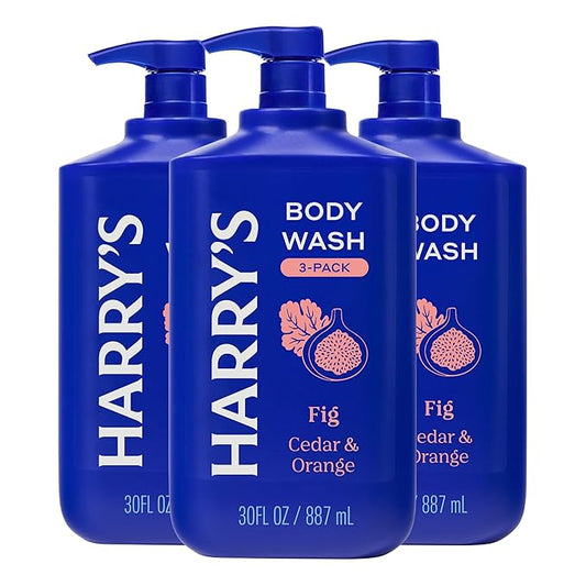 Harry's Men's Body Wash - Fig - 30 fl oz - Shower Gel for Men - No Parabens, Sulfates, or Dyes (Pack of 3)