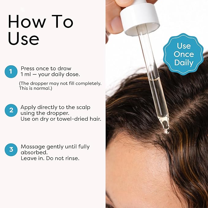 SuperGrowth Hair Growth Serum - Lightweight Water-Based Scalp Treatment Serum for Thicker, Fuller-Looking Hair | Caffeine, Peptides, Rosemary & Turmeric | Thinning Hair 2 fl oz