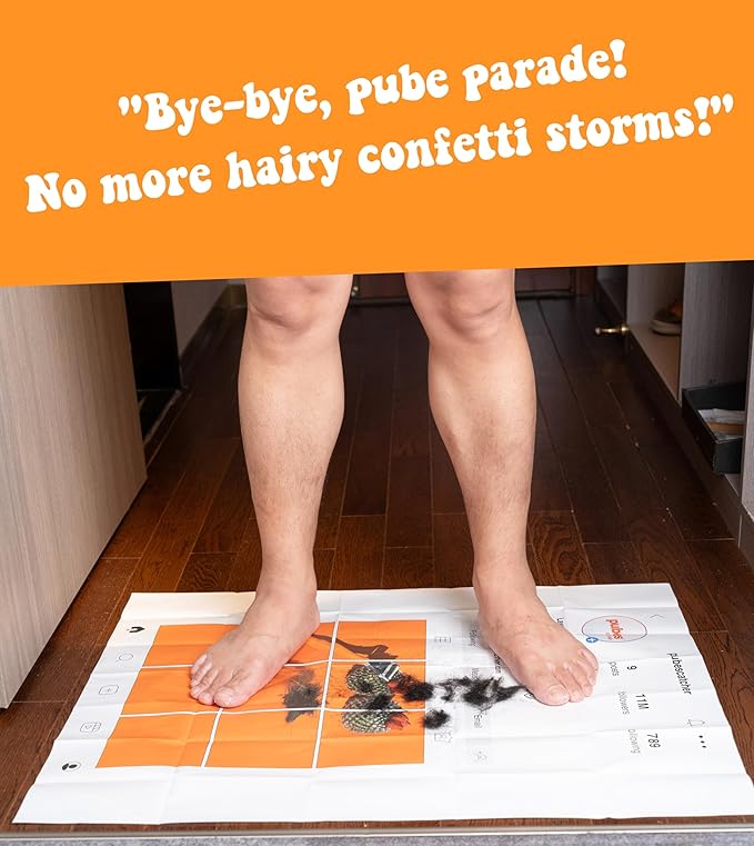 Manscape Shaving Mat for Floor, Reusable, Waterproof, Long Lasting – Makes a Great Gift Idea, Gag Gift or Funny Gift