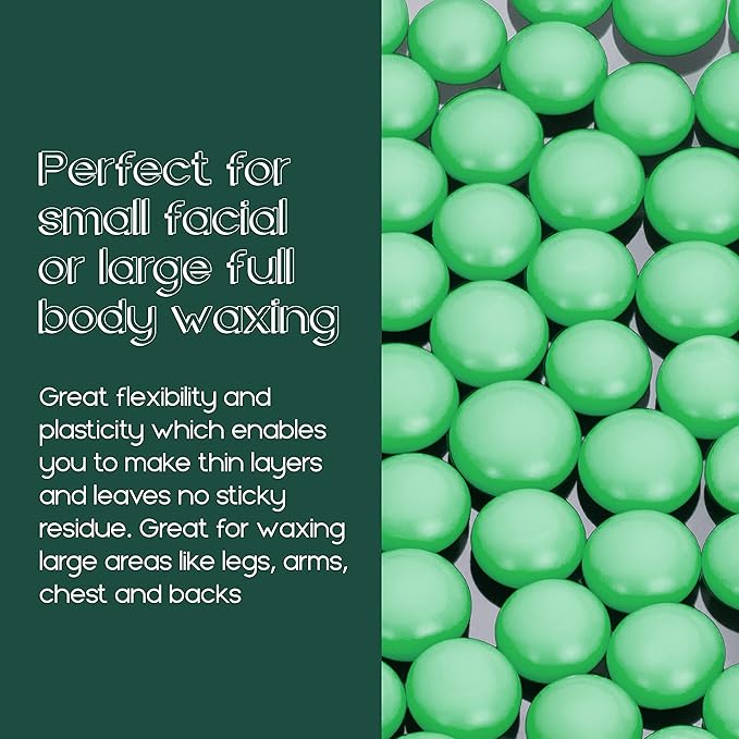 1lb Hard Wax Beads for Hair Removal Sensitive Skin with Pure Aloe, Wax Beans for Brazilian Waxing Bikini Leg Face, Perfect for Full Body Gentle Hair Removal At Home